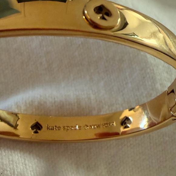 Kate Spade studded Gold Hinged banger Bracelet - Picture 8 of 13
